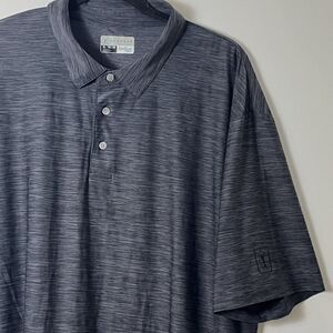 PGA Tour Airflux Polo Shirt Mens XL Heather Charcoal Performance Golf Athleisure